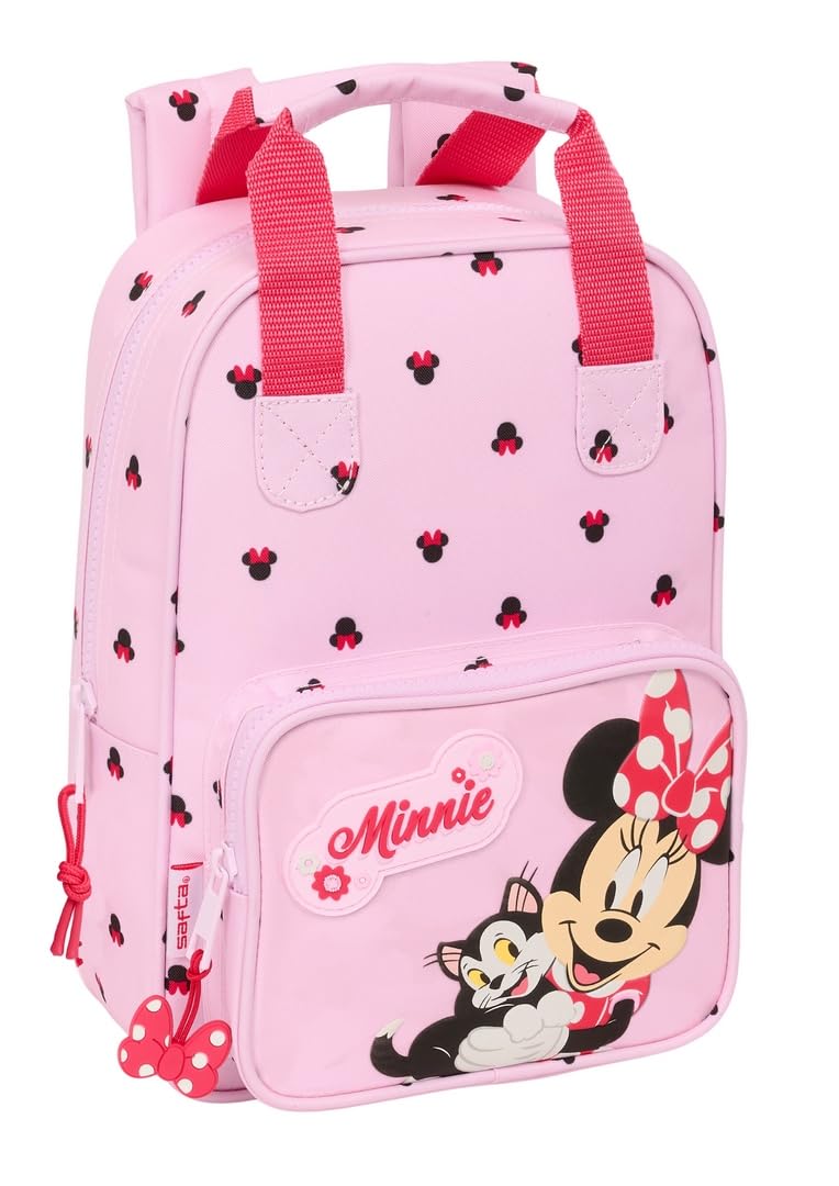 Safta MINNIE MOUSE NAIVE – Children's Backpack, Adaptable with Handles, Recyclable Fabric, Ideal for Children of Different Ages, Comfortable and Versatile, Quality and Resistance, 20 x 8 x 28 cm,