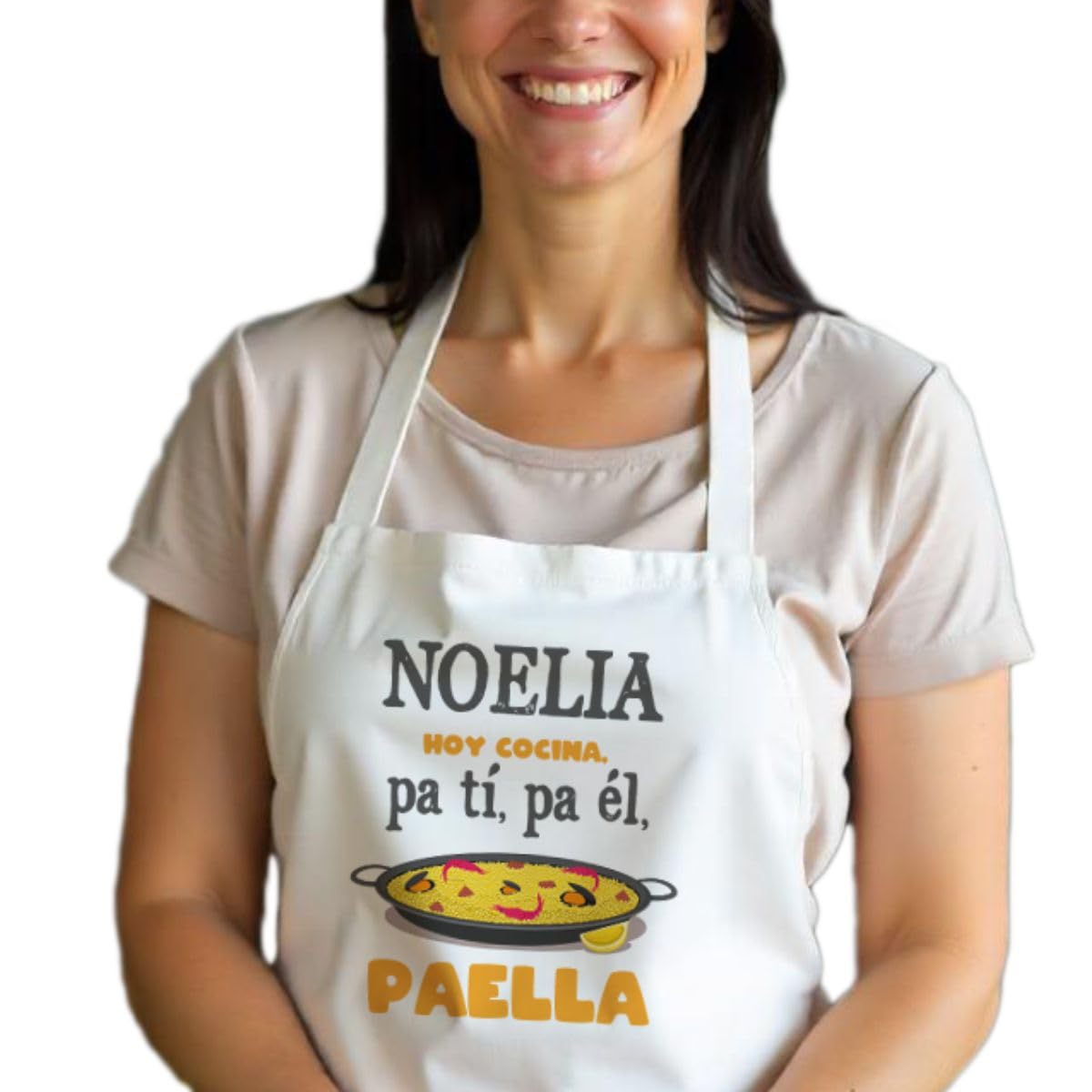 DEREGALOOS Delantal personalizado para madres gracioso. Mandil cocina personalizado día de la Madre. Regalos originales personalizados. Delantal chef adulto.