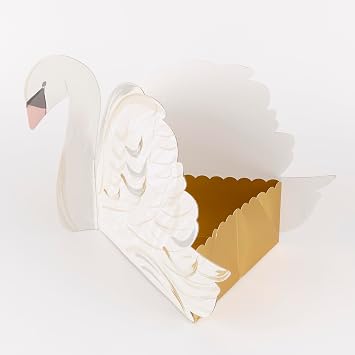 Meri Meri Swan Centerpiece Pack of 1, Festive Table Decorations for Bridal Shower or Baby Shower, 21" x 12.25" x 13.375"