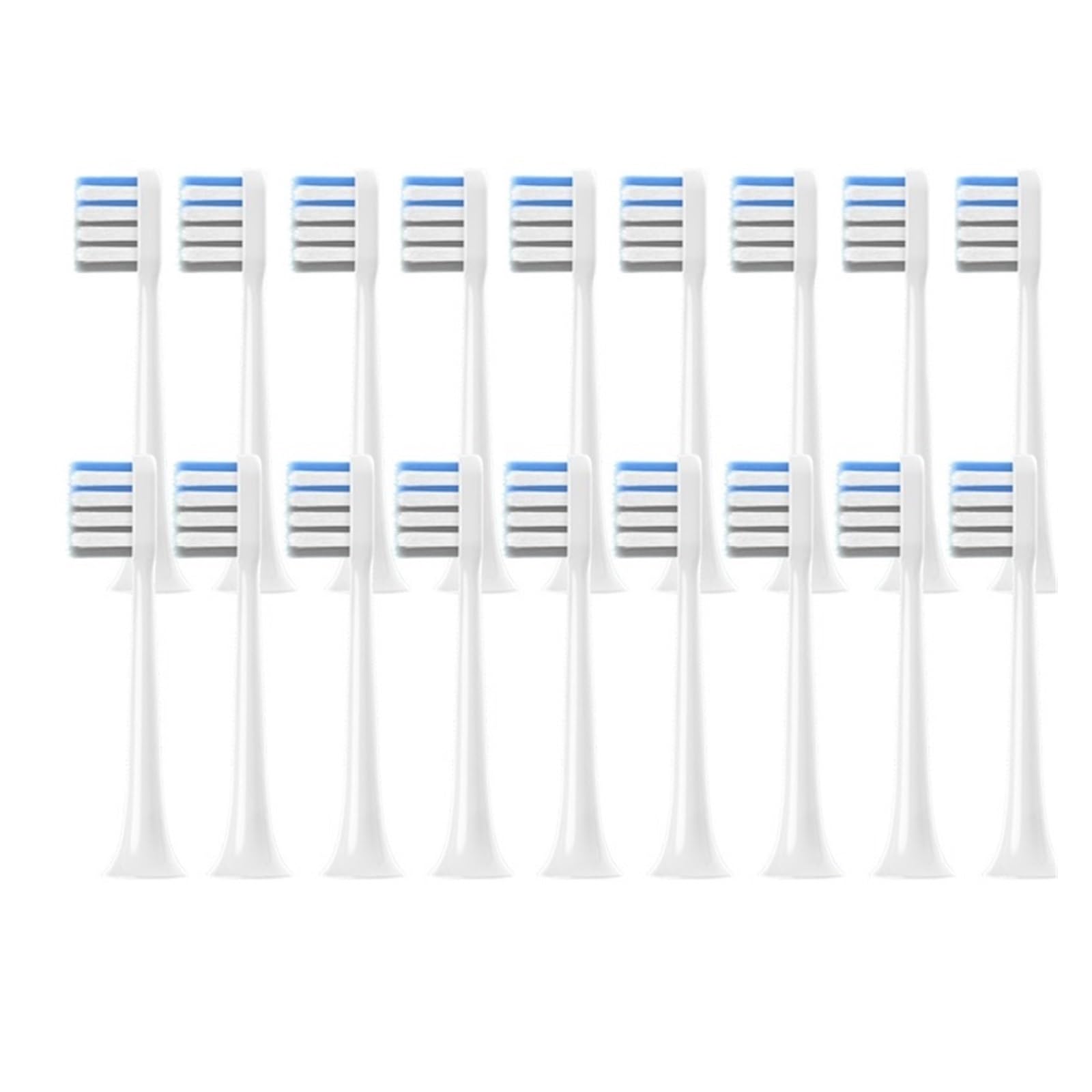 30 cabezales de cepillo, compatible con Xiaomi, T200 T200C | Juego de recambios de plástico para adultos, para limpieza diaria y sustitución rutinaria(White gray-30pcs)