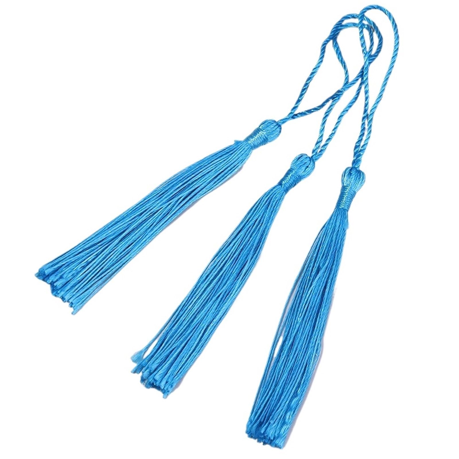 Mini Tassels 200Pcs 13cm/5Inch Silky Floss Bookmark Tassels Hanging Spike Rope Crafts For Bookmark Making DIY Craft Accessory for Crafts(Blue,300pcs)