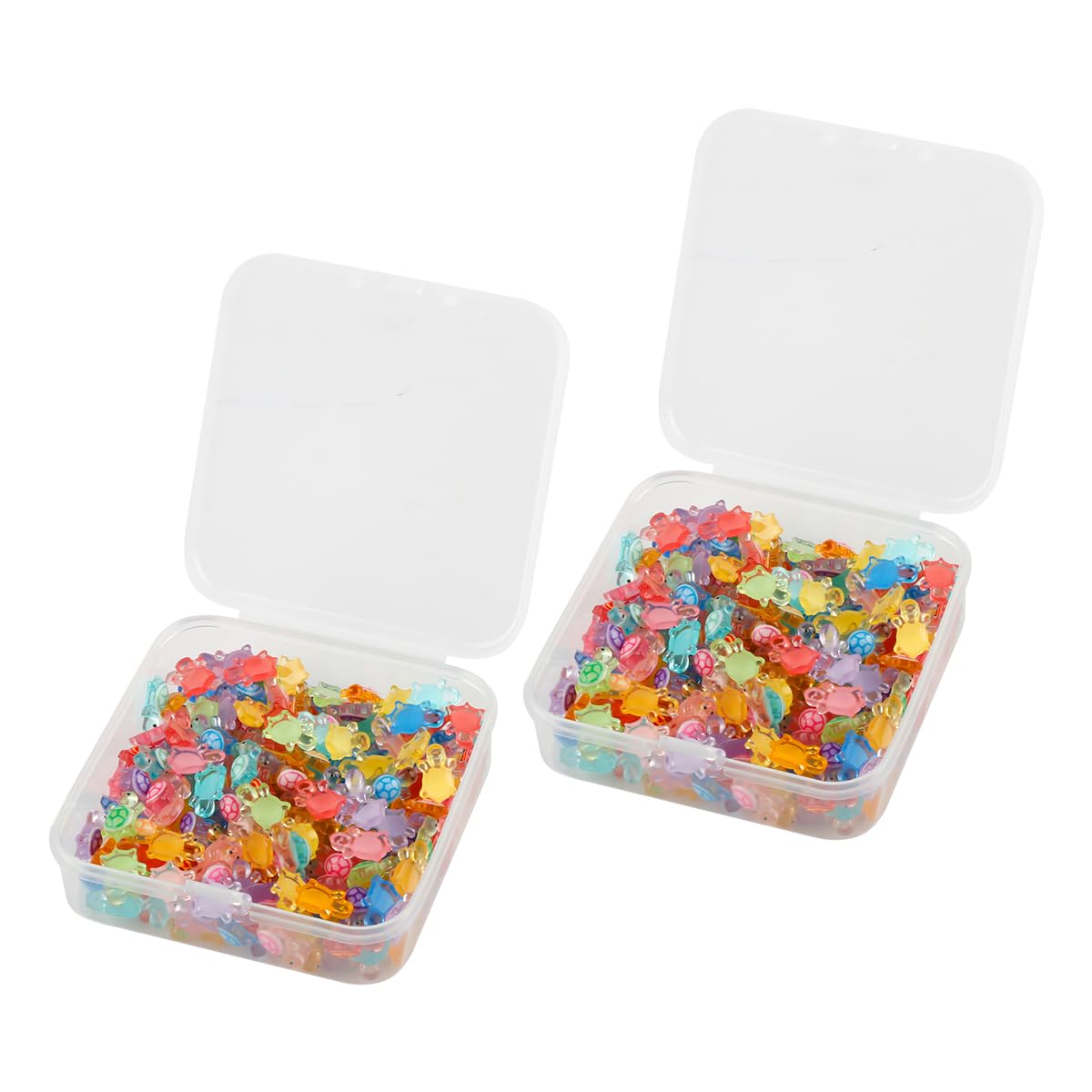 Lotsdonxia Multicolor 200 Pcs Mini Luminous Resin Turtles (1.1Cm) – Glow In The Dark For Fairy Garden, Dollhouse & Micro Landscaping Crafts