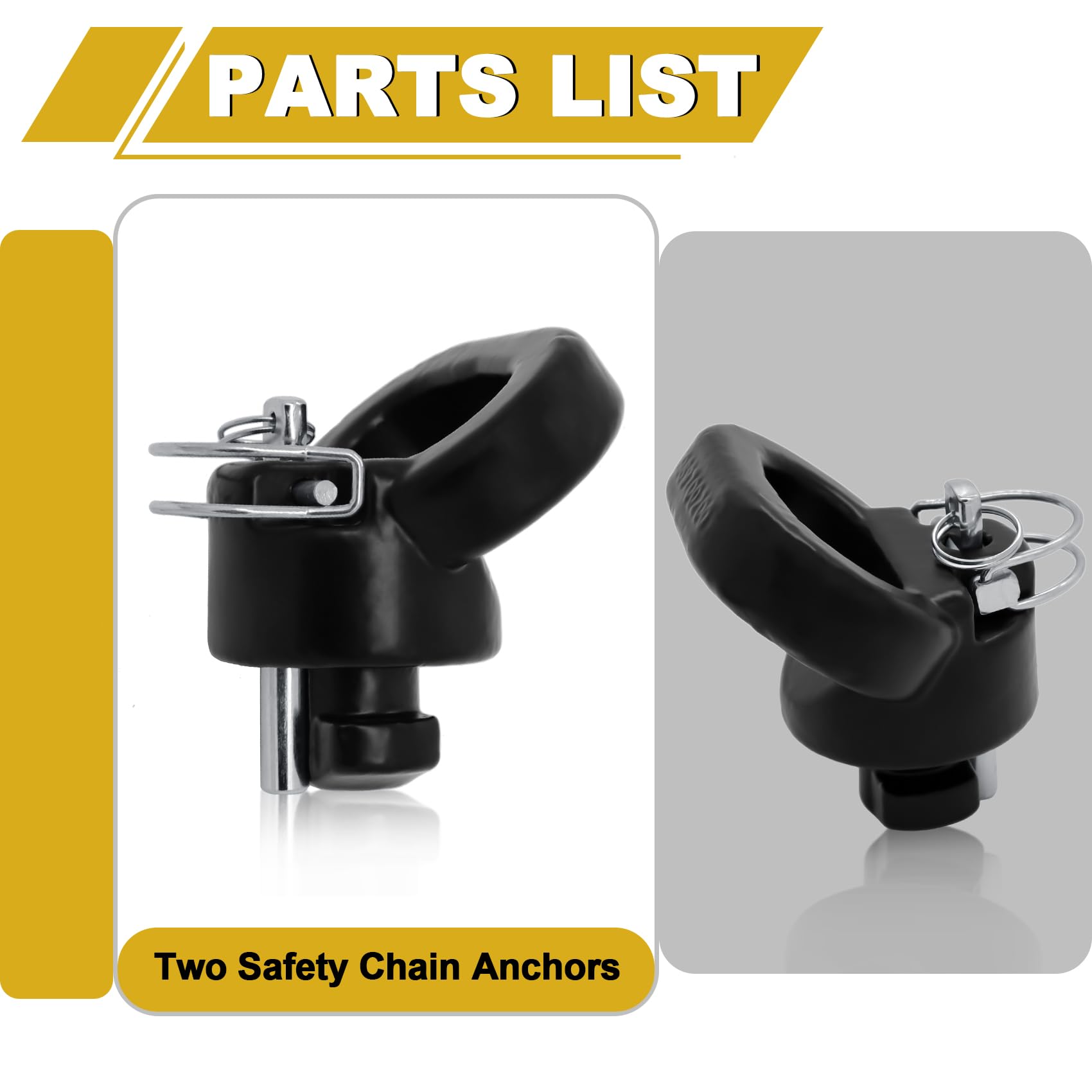 60617 Puck System - Anclajes de cadena de seguridad con cuello de cisne