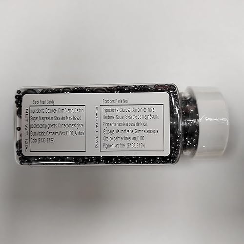 Miniatura 6 de Black Sprinkles - Perlas de azúcar comestibles para pasteles, dulces, perlas, Halloween, Navidad, cumpleaños, cupcakes, decoraciones y decoraciones