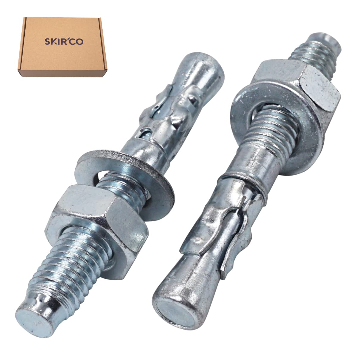 Ancoraggi A Cuneo Zincati M6 X 40 Mm - 6 Pezzi, Per Fissaggi In Muratura E Calcestruzzo