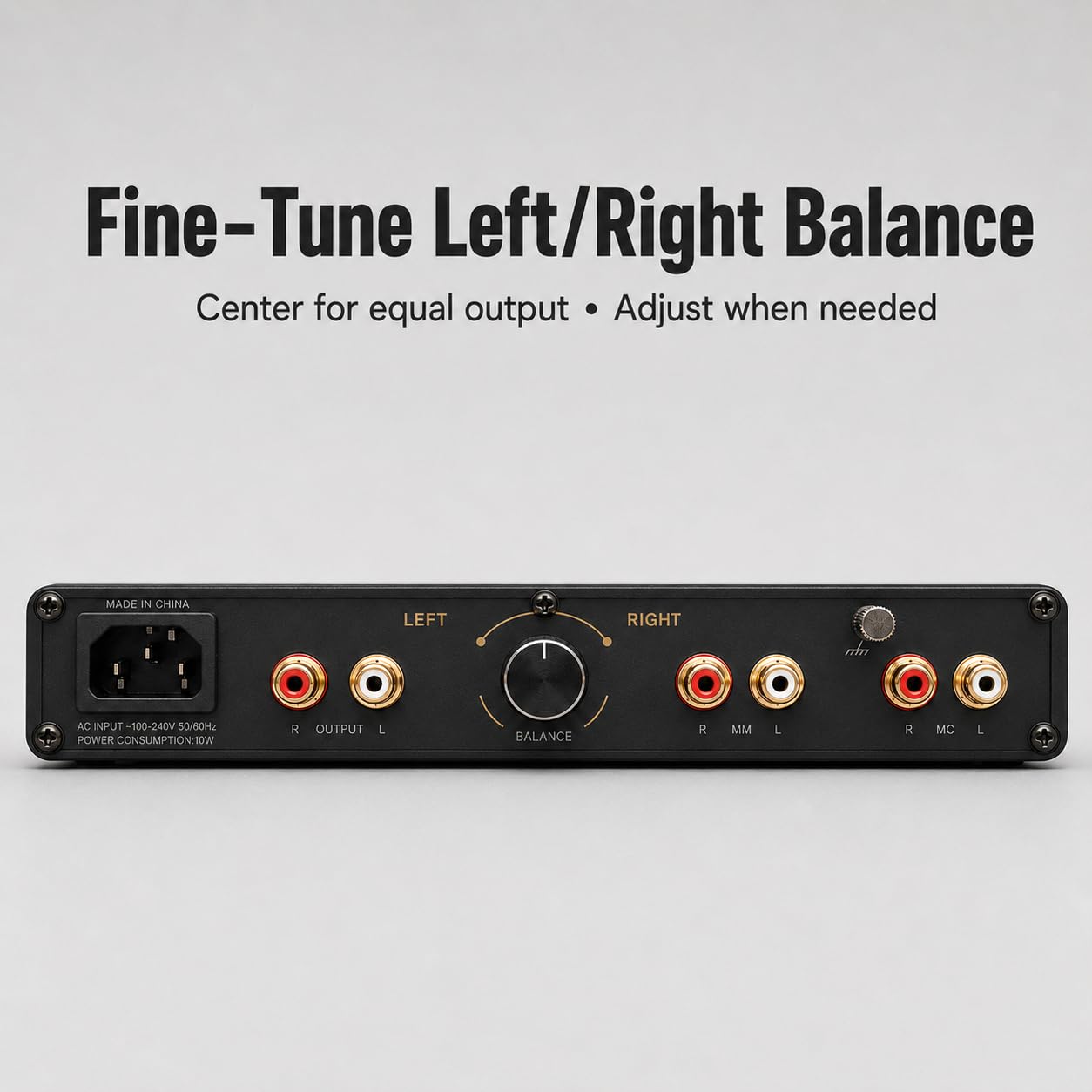 WAudio Preamplificador Phono de Alta fidelidad para Tocadiscos MM/MC (Plateado)