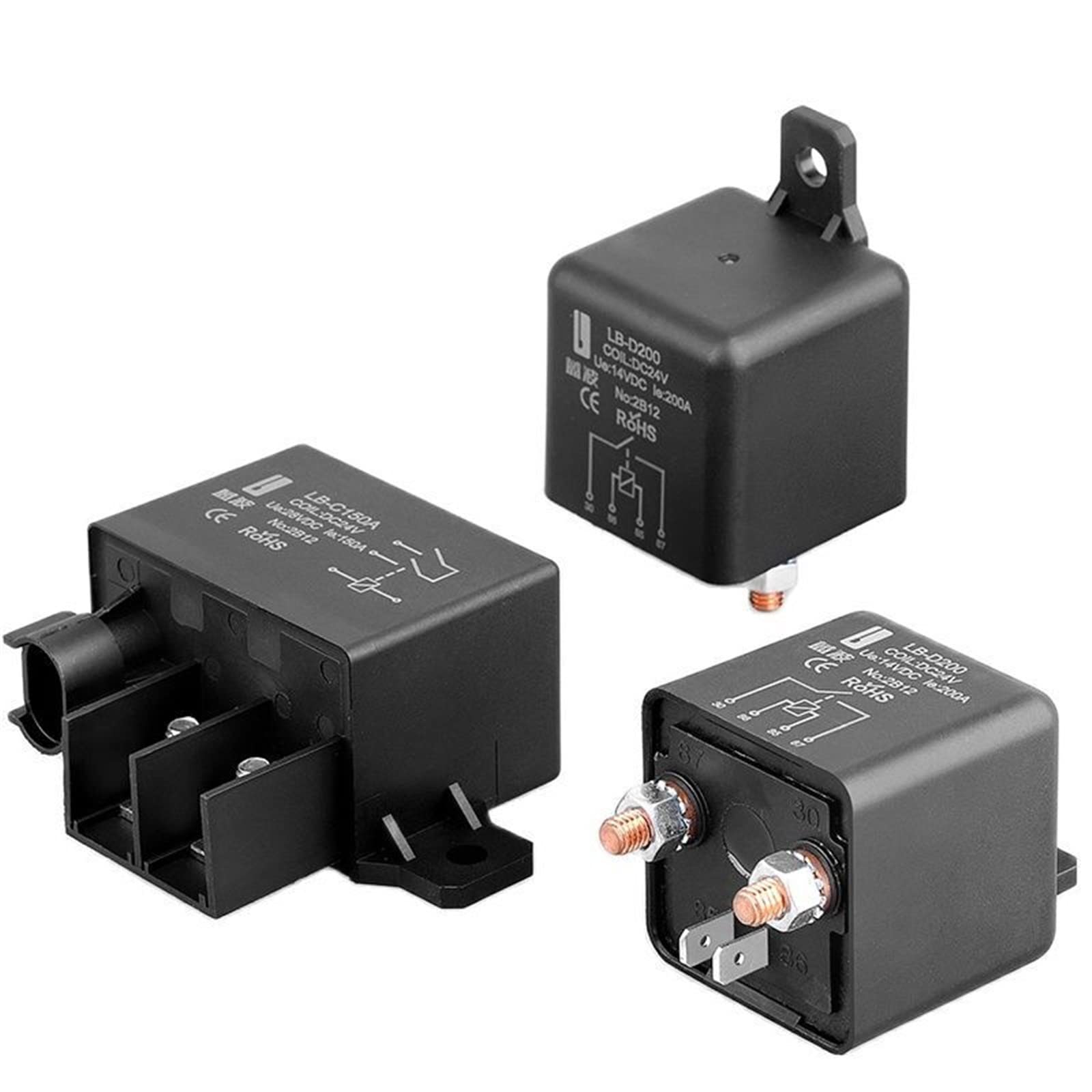 Nuovo relè ad alta potenza 120A 150A 180A 200A for motori di automobili Parti di ricambio (Size : LB-D120 120A 24V)