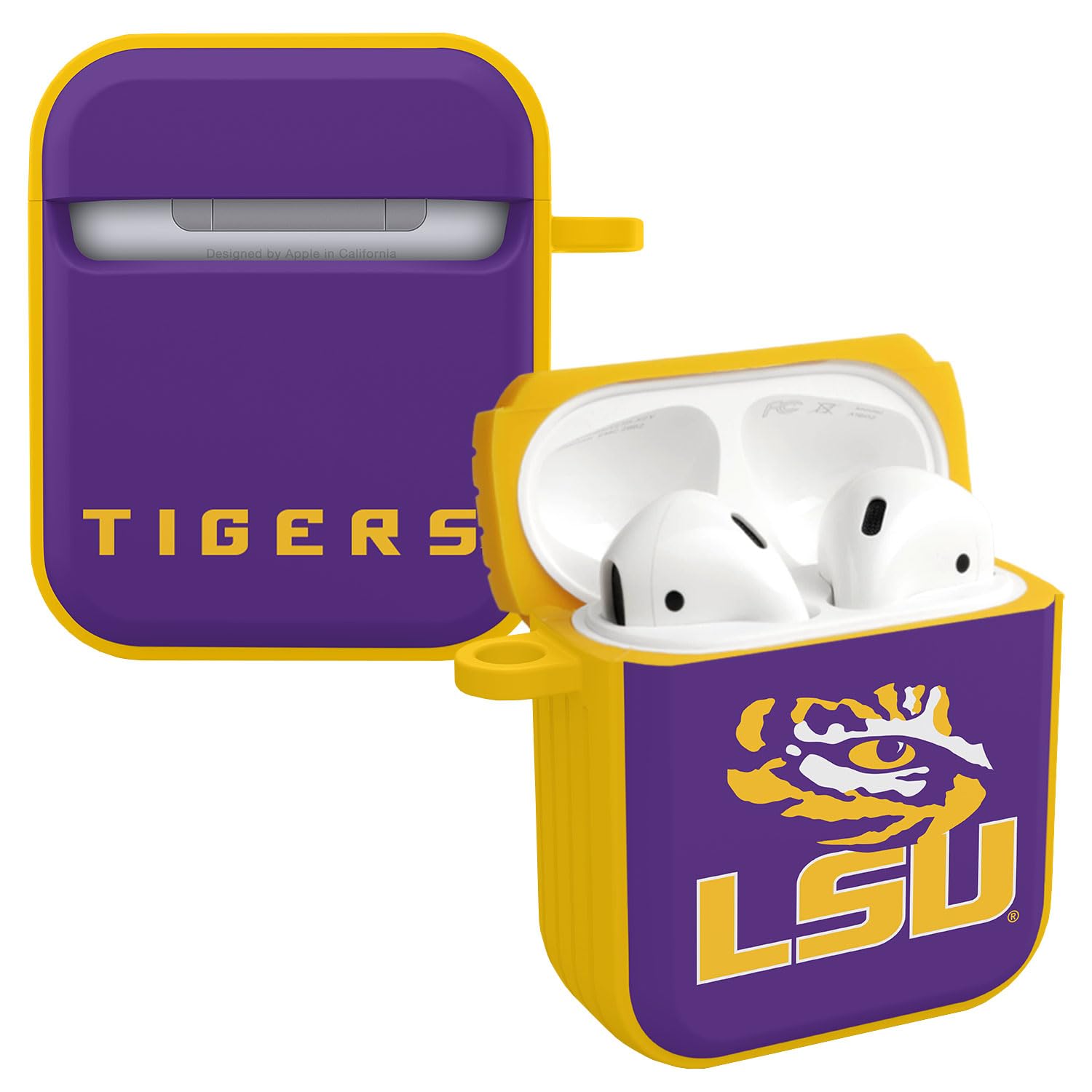 AFFINITY BANDS LSU Tigers HDX Case Cover Compatible with Apple AirPods Gen 1 & 2 (Classic)
