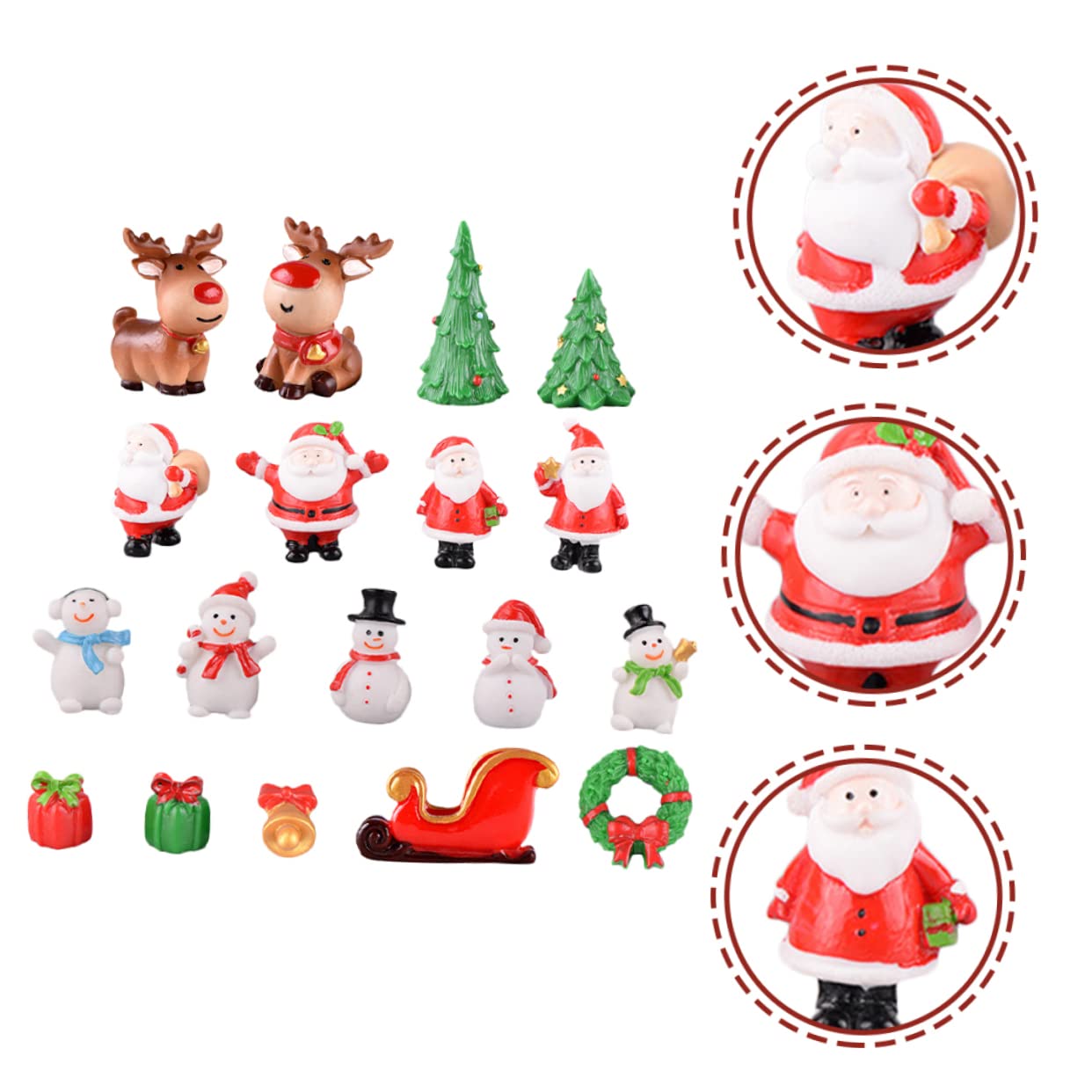 STOBAZA 1set Christmas Snowman Figurines Resin Xmas House Decor Adorable Mixed Style Snowman Ornaments for Holiday Landscape Festive Indoor Decorations