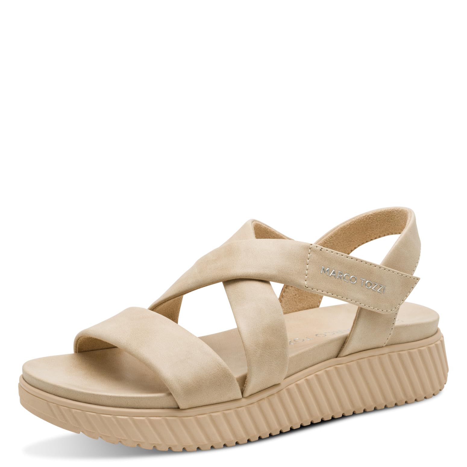 MARCO TOZZI women's sandal soft lining Vegan Vegan, beige (TAUPE), 7.5 UK