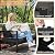 VONZOY Aluminum Patio Furniture,Outdoor Metal Sectional Sofa with Table and Waterproof Covers,Grey Modern Patio Furniture Set for Garden Backyard (5-Piece)