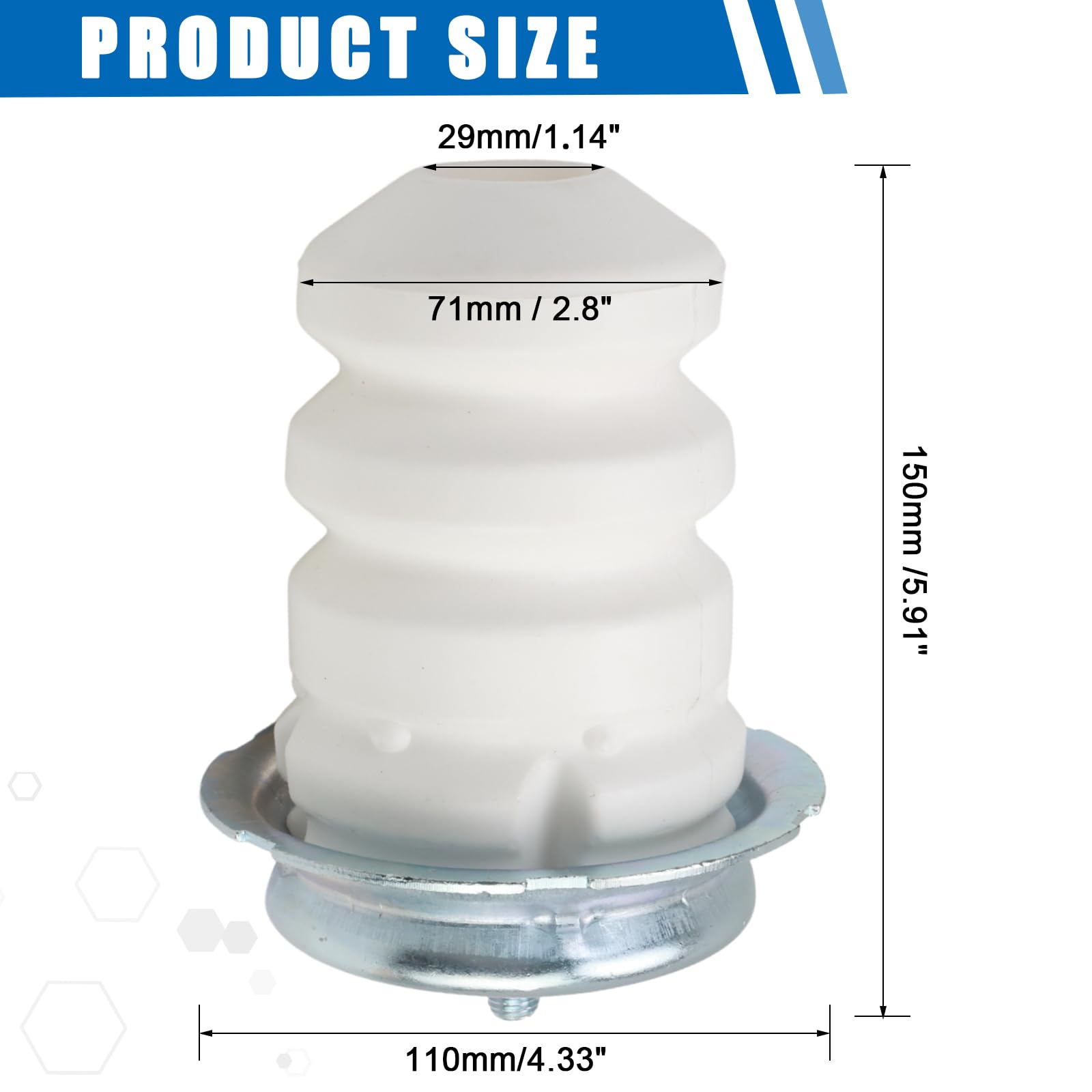 Limitatore Sospensione Cuscinetto Gomma Posteriore Compatibile con Citroen Jumper 250 Ducato 250 Boxer 250 1351266080 5166.88 516688