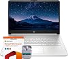 Laptop empresarial HP 14" con Microsoft Office 365, procesador Intel de 4 núcleos, almacenamiento de 128GB, 4GB RAM, Windows 11, audífonos SageNova, plata natural 1