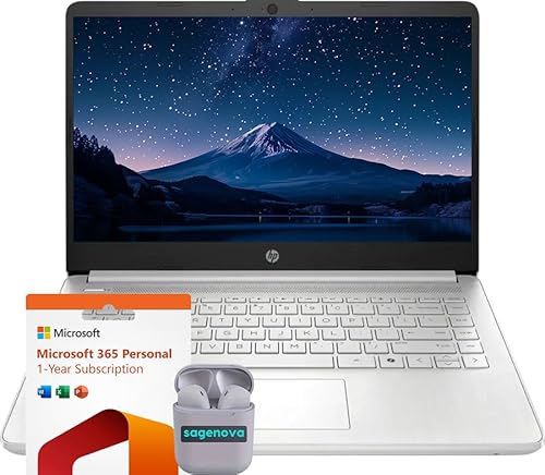 HP 14�C���`�r�W�l�X�m�[�g�p�\�R���R���s���[�^�[�AIntel N150�v���Z�b�T�[�AWindows 11 S�m�[�g�p�\�R��32GB RAM 640GB�X�g���[�W (128GB UFS + 512GB SD�J�[�h)�A1�N�Ԃ�Microsoft Offic