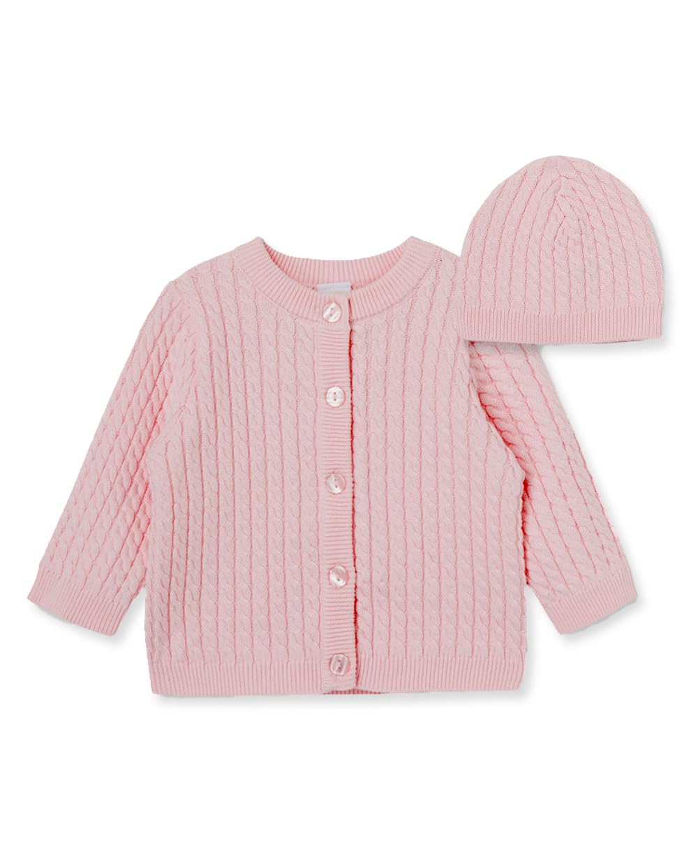 Little Meunisex-baby Cable Knit Sweater and Cap Set