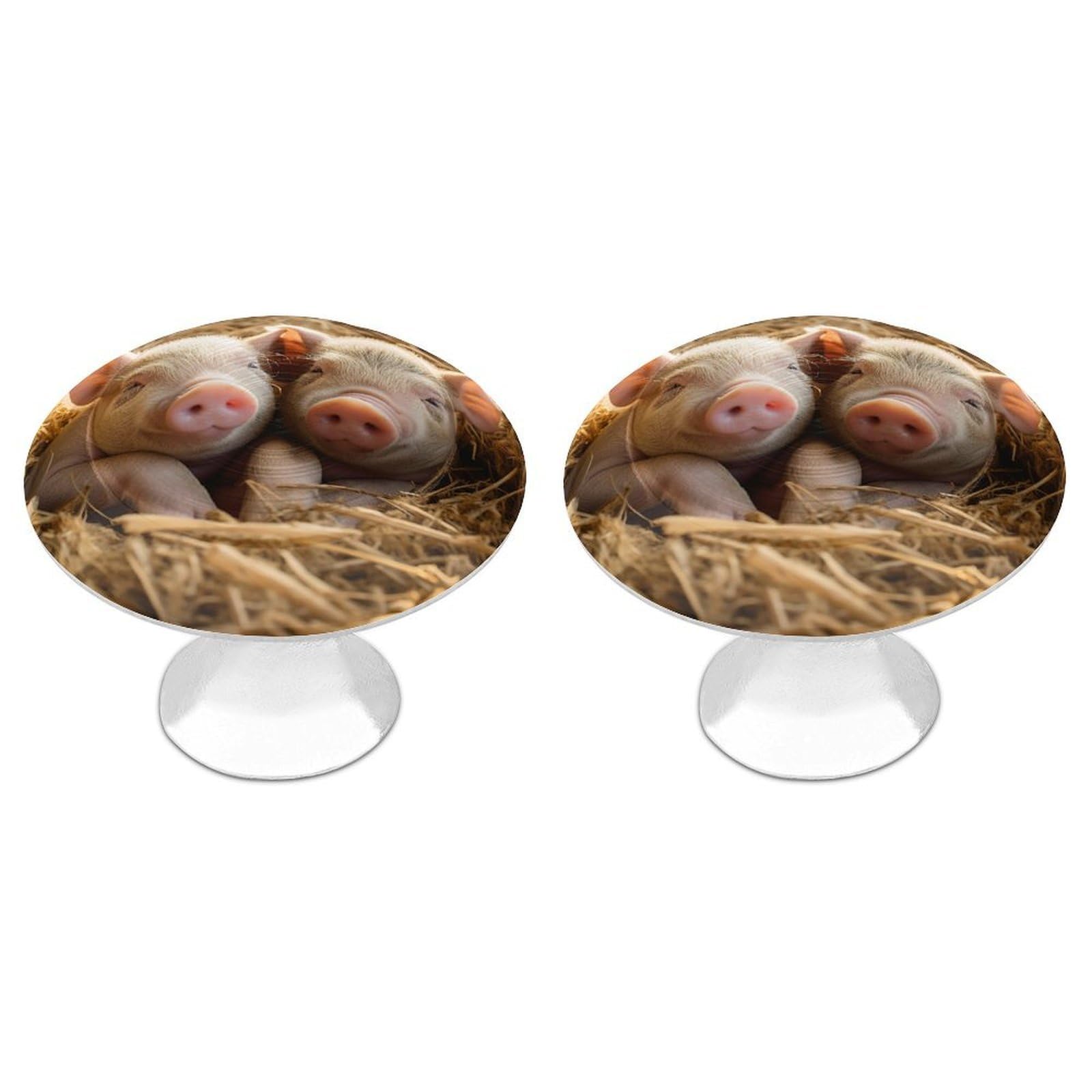 NTVOWPZO Cabinet Handles Round Drawer Pulls Pigs Dresser Knobs for Cabinets and Drawers Handle for Bathroom Cupboard Drawers Cabinet Pulls for Kitchen Door