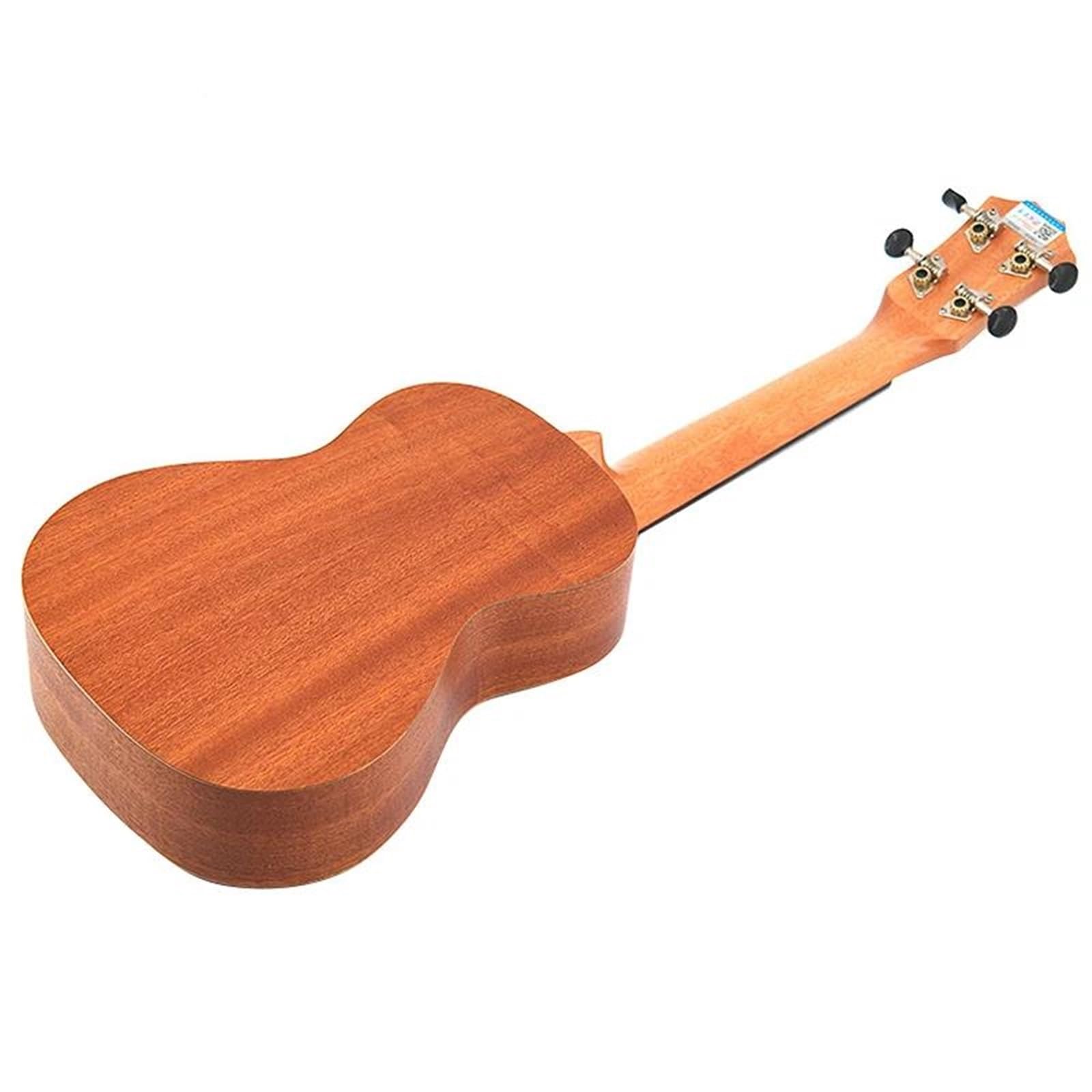 Konzert-Ukulelen-Set, 23 Zoll, Sapele, 4 Saiten, Hawaiianische Mini-Gitarre Mit Tasche, Stimmgerät, Kapodaster, Gurt, Stiche, Picks