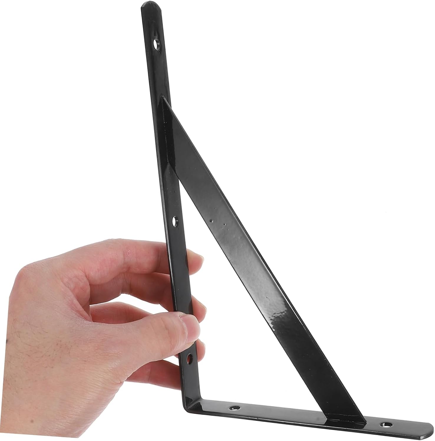 Veemoon 12pcs Iron Shelf Brackets Heavy Duty Wall-Mounted Shelves Brackets Floating Mounts for Wood