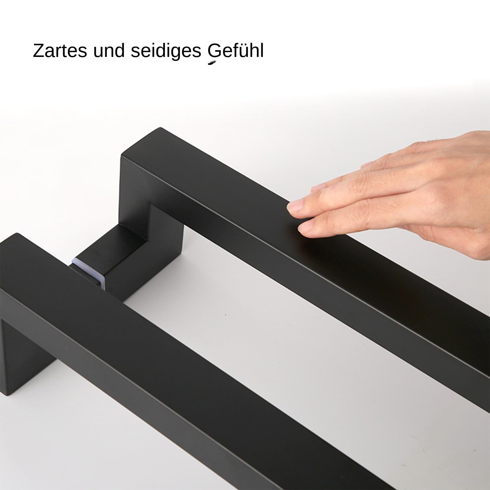 Tirador de puerta de acero inoxidable | Tirador de puerta de doble curvado - Palanca de tracción de tubo cuadrado de acero inoxidable para baño, lugar de trabajo, exterior