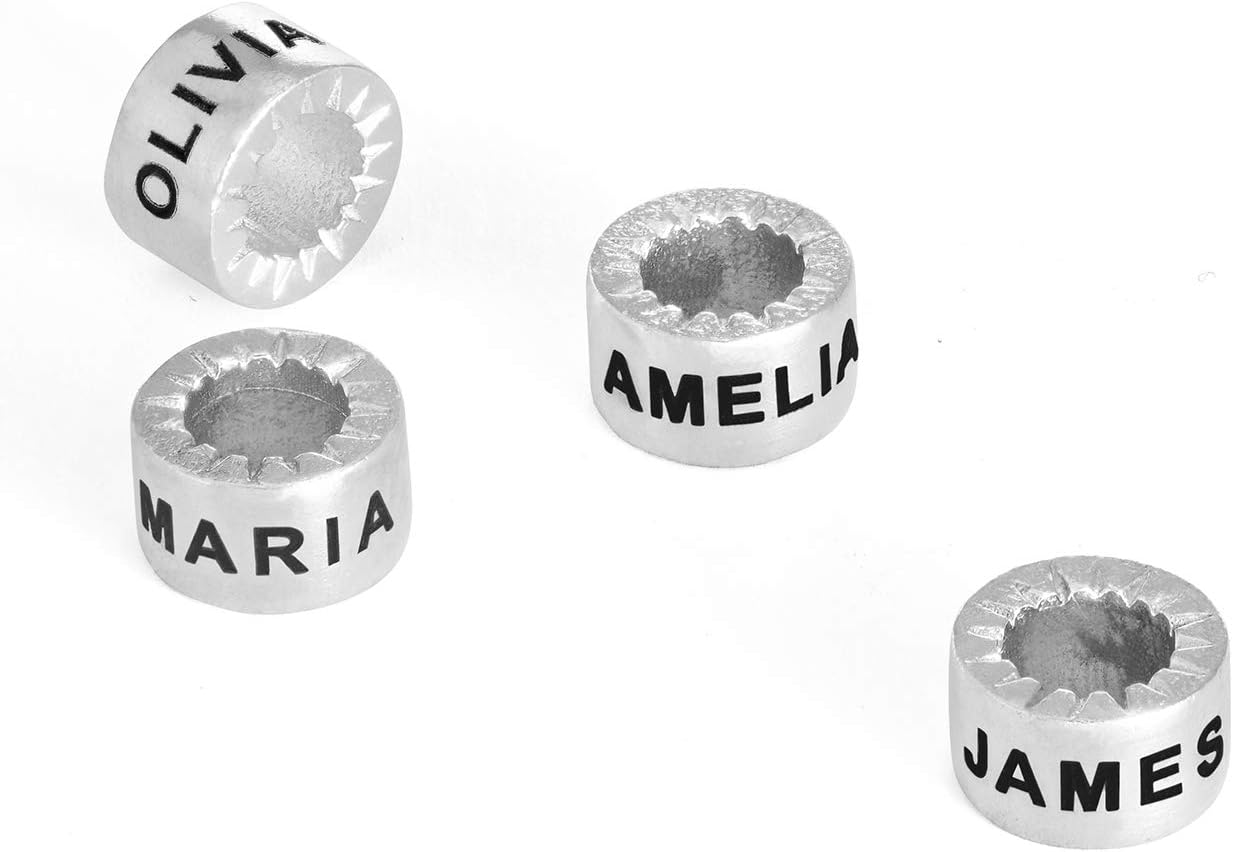 MYKA - Custom Engraved Beads for Linda Name Necklace Personalized Inscription Customization for Mother Wife Women Jewelry Gift