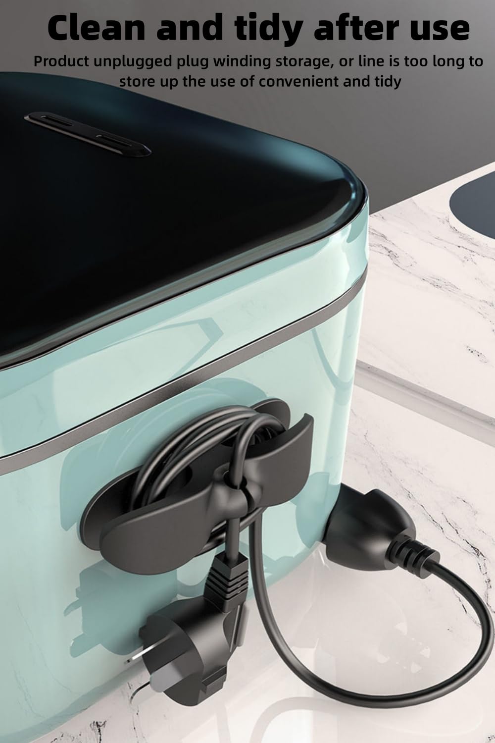 Range Câble Bureau Cuisine Organisateur De Fil Electrique, 6 Organiseur Cordon Pour Appareils Accessoire Rangement Câbles Appareils électroménagers