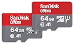 64GB 2-Pack Ultra microSDXC UHS-I Memory Card (2x64GB) with Adapter - SDSQUAB-064G-GN6MT [New Version]