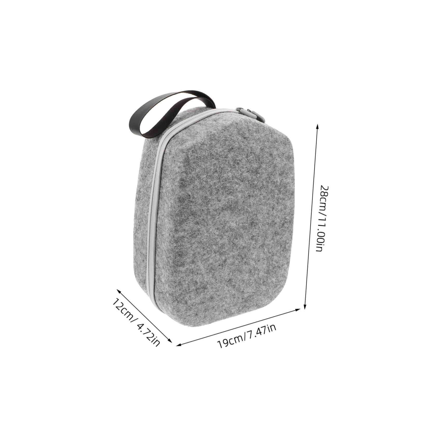 Estuche para Gafas de Virtual VR con Asa para Viajes, Caja Protectora de Fieltro Resistente a Golpes, Tamaño Compacto, Color Gris Jaspeado, Compatible con Oculus