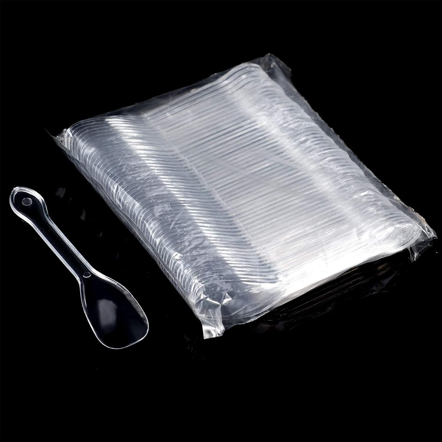 Boao 100 Set 5 oz Ice Cream Cups with Spoons Disposable Paper Sundae Dessert Bowls Summer Party Supplies (Colorful Style)