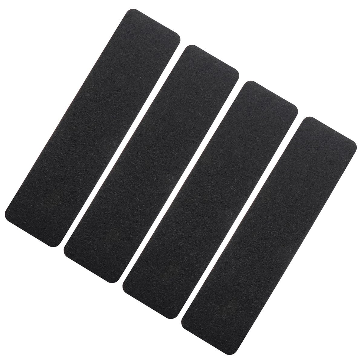 Beavorty Lot de 4 Bandes Antidérapantes en Pvc Noir pour Escaliers Intérieurs et Surfaces Décoratives, Adhésif Imperméable et Anti-âge pour Sécurité Renforcée