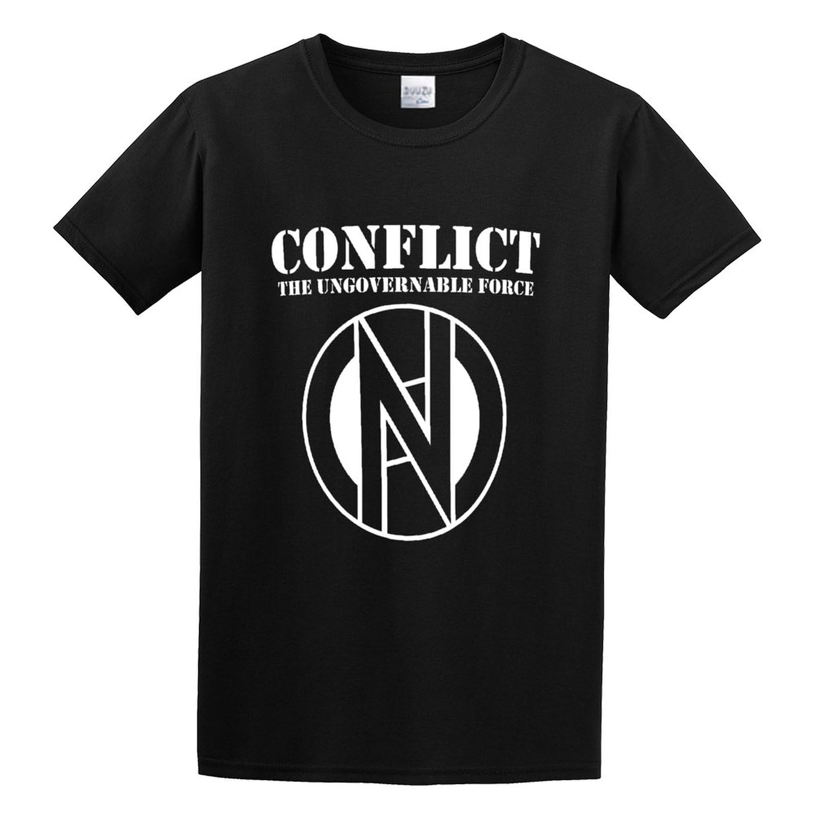 Doctor Li Conflict Ungovernable Force Punk Peace Anarcho Punk Crass Subhumans Unisex 100% Cotton T-Shirts Black XL