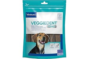 Virbac C.E.T. VeggieDent Chews for Dogs Regular (Pack of 2, 60 Total)