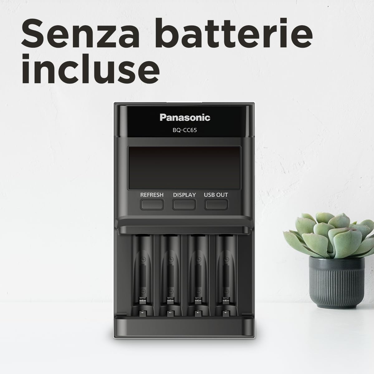 eneloop pro Caricabatterie PRO, per 1-4 batterie ricaricabili AA/AAA, 2 ore tempo di ricarica, 10 funzioni di sicurezza