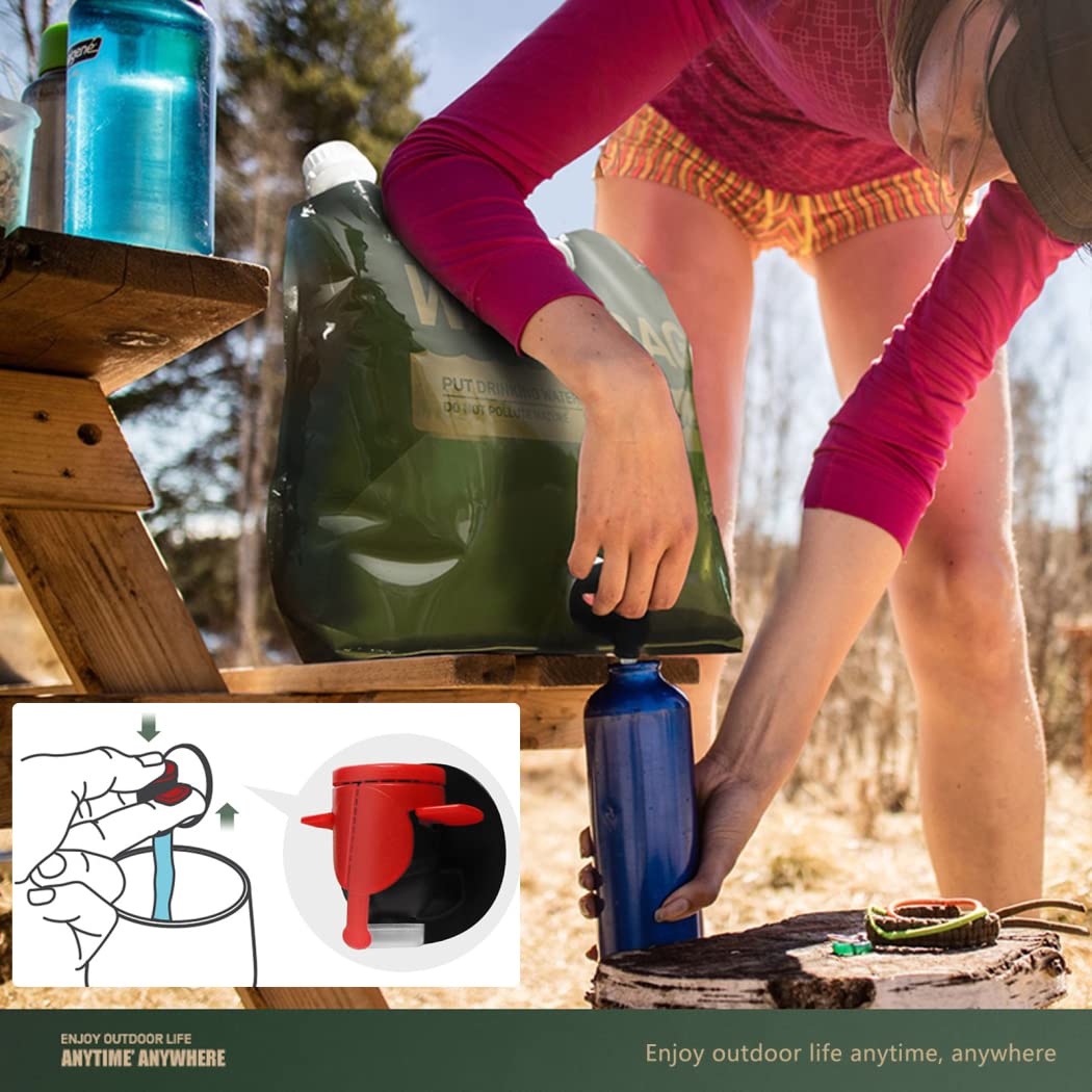 2 Piezas Bidón Agua Plegable 7.5L + 1 Piezas Balde 20L, Bolsa de Contenedor de Agua de Emergencia, Bolsa de Almacenamiento de Agua Portátil Plegable para Deportes,Montañero,Fiesta