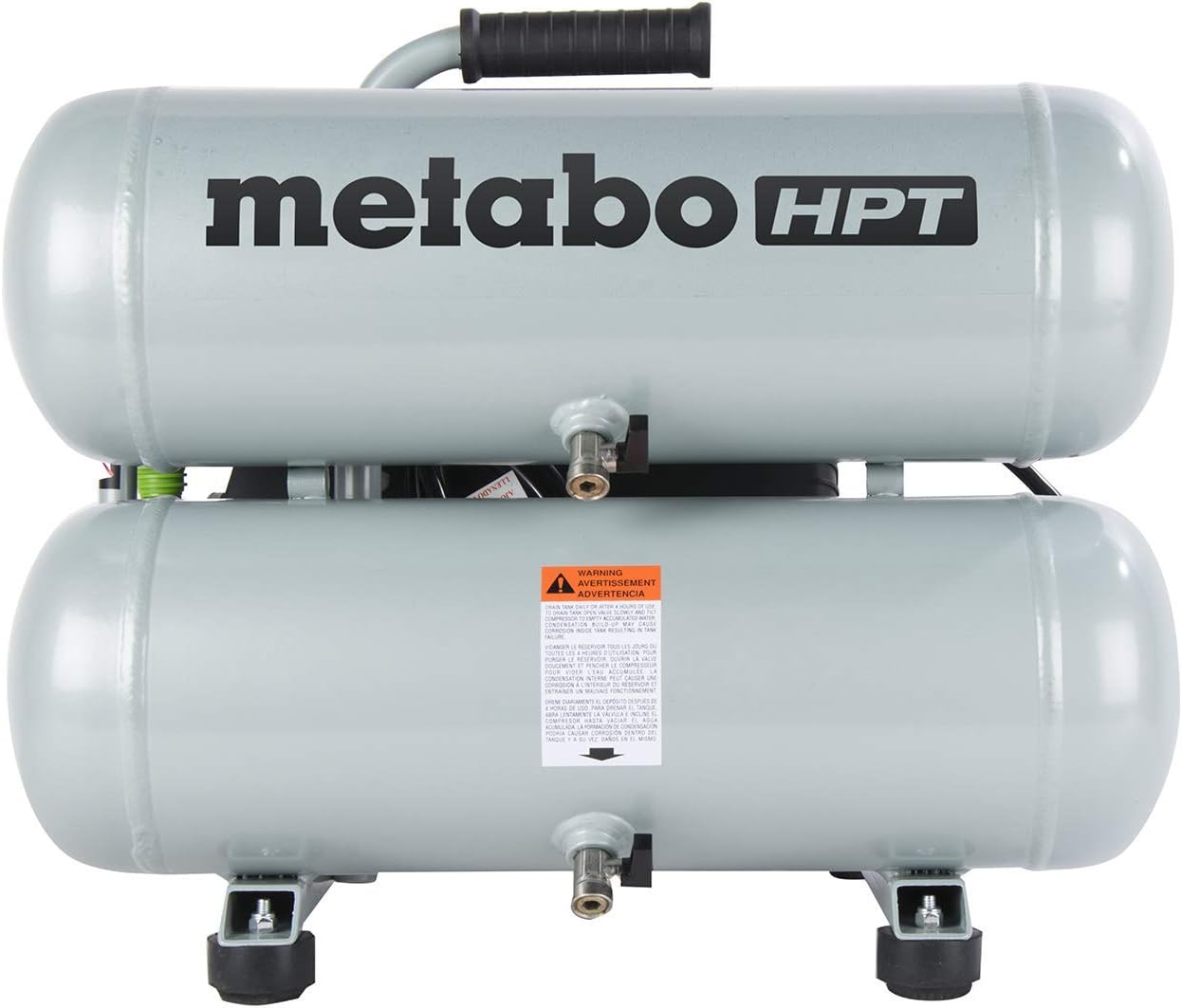 Metabo HPT EC99SM - Compresor de aire de doble pila de lubricante de aceite de 4 galones (renovado)