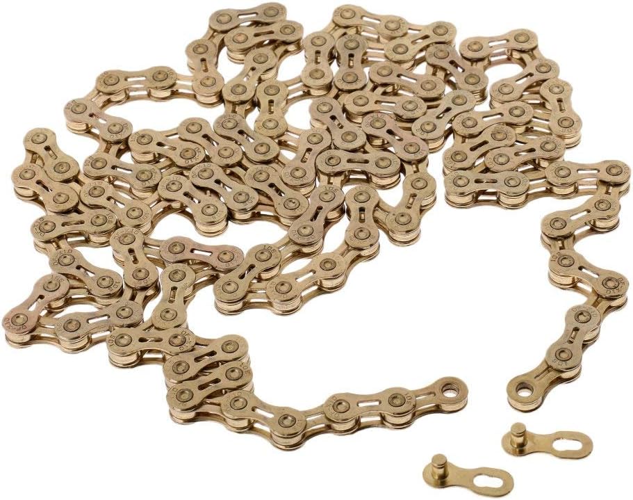 Gold 9/10 / 11s Speed Road Bike Bicycle Cycle Chain Bike Chain 116 Links 11 Speed