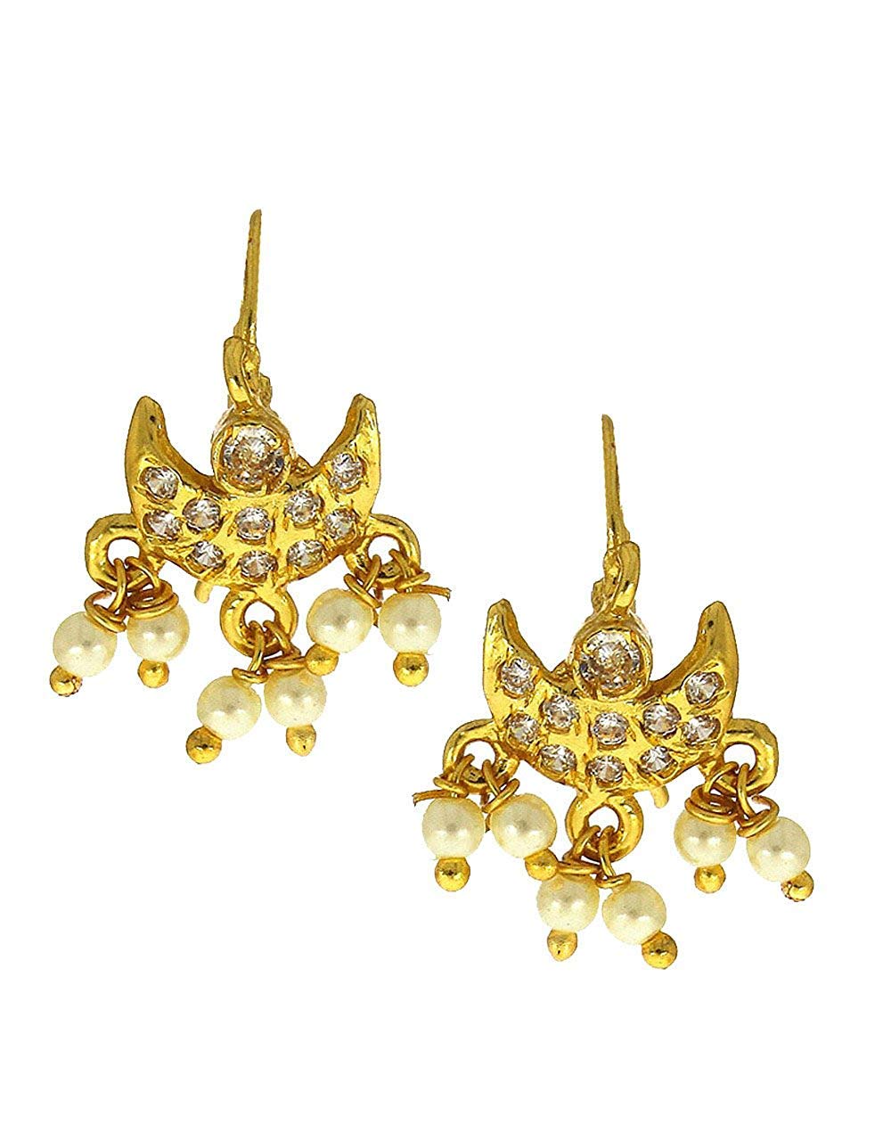 Vama Fashions Gold Plated Traditional Marathi Press Bugadi Clip on Earrings for Women & Girls (B07HM6FJWK) Amazon Price History, Amazon Price Tracker