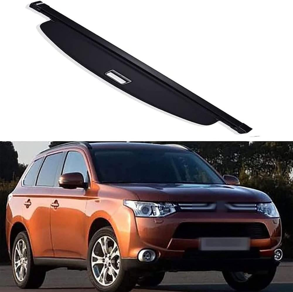PANXUC Rear Boot Cargo Cover Curtain For Mitsubishi Outlander 2008-2013, Trunk Retractable Cargo Cover Shield Shade Curtain Partition Board Privacy Blinds