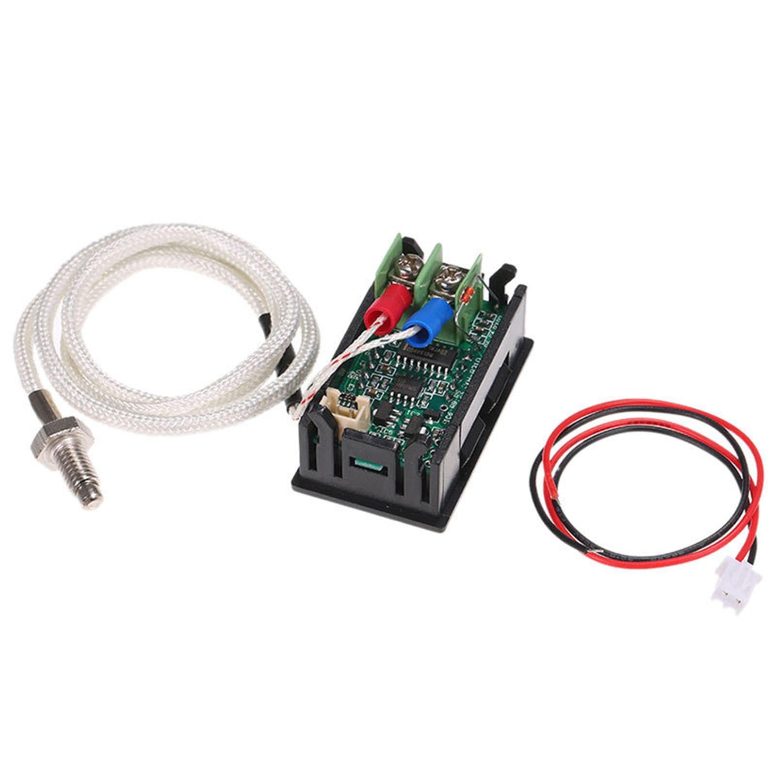 K Type Thermometer Multipurpose High Precision Simple Installation Thermocouple Industrial Digital Thermometer for Basement, Green