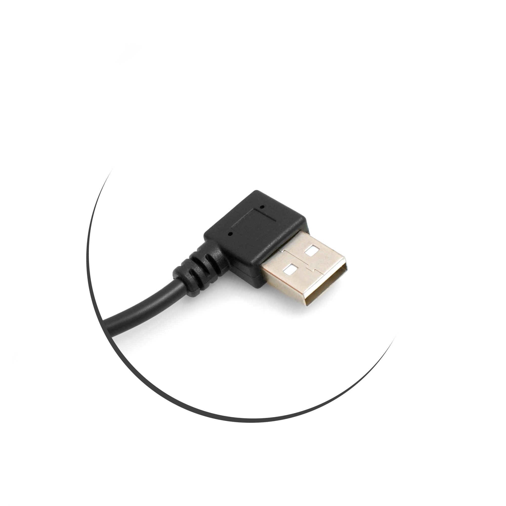 SYSTEM-S Cavo Micro USB 90° Gradi Angolato Destro Connettore Angolare a