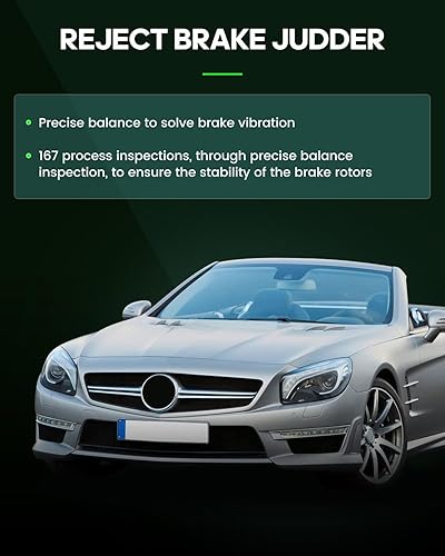 Miniatura 5 de SCITOO Rotores de disco sólido traseros de 12.99 pulgadas (12.992 in) + pastillas de freno de cerámica de repuesto para Ford For Edge, para Ford