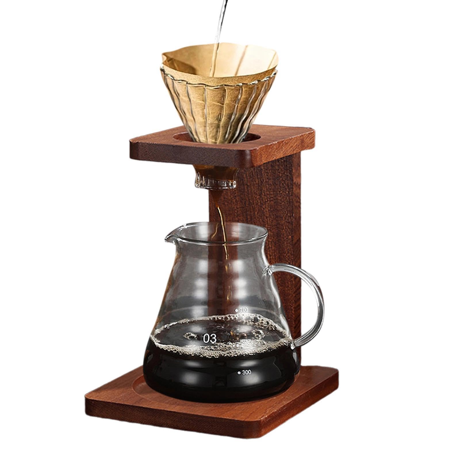Soporte para Café Porta Filtros de Madera Bandeja para Filtro Soporte para Dripper Estante Organizador Material Natural de Madera Adecuado para Regalo, Style B, tal como se describe