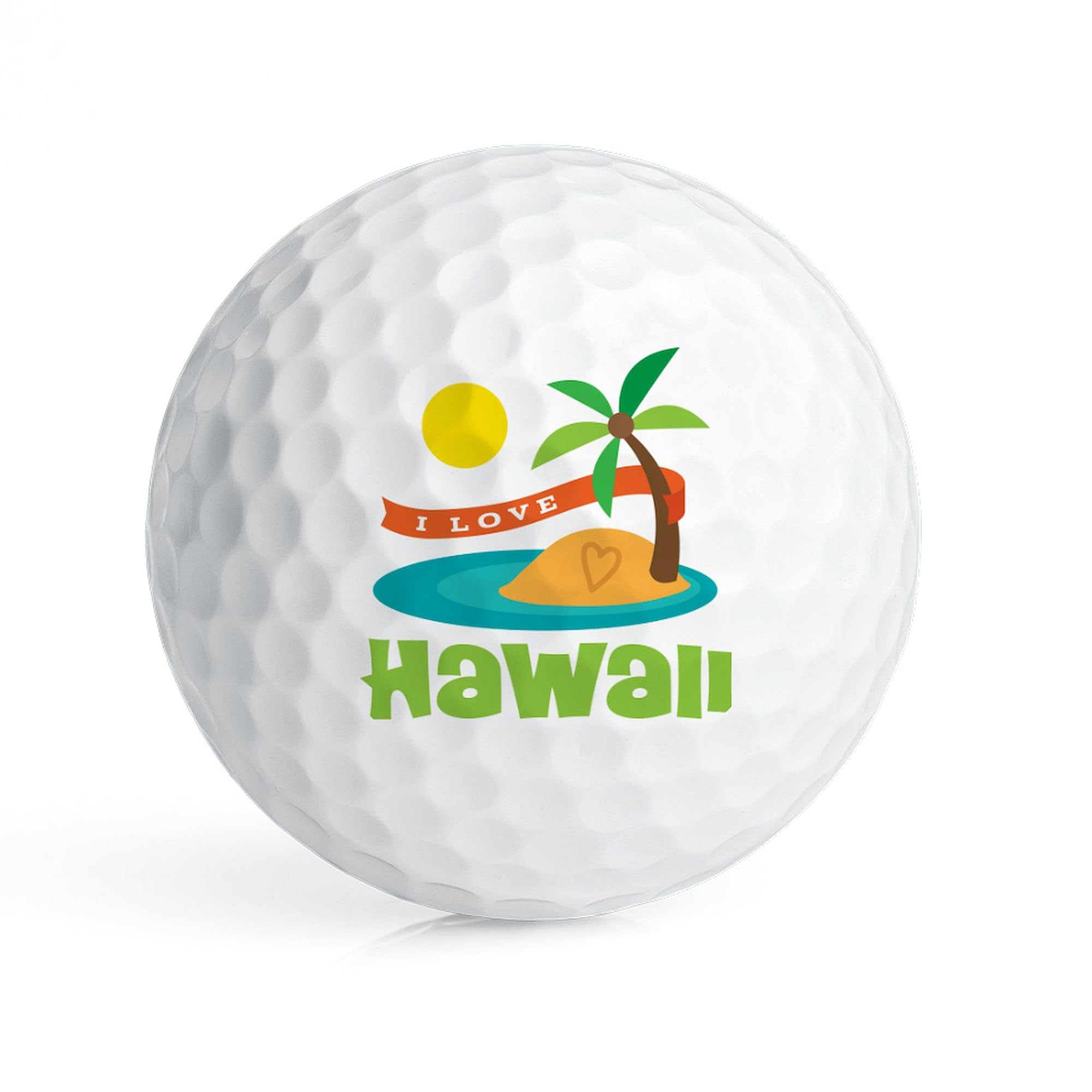 CafePress I Love Hawaii Novelty Golf Balls (Pk of 6)