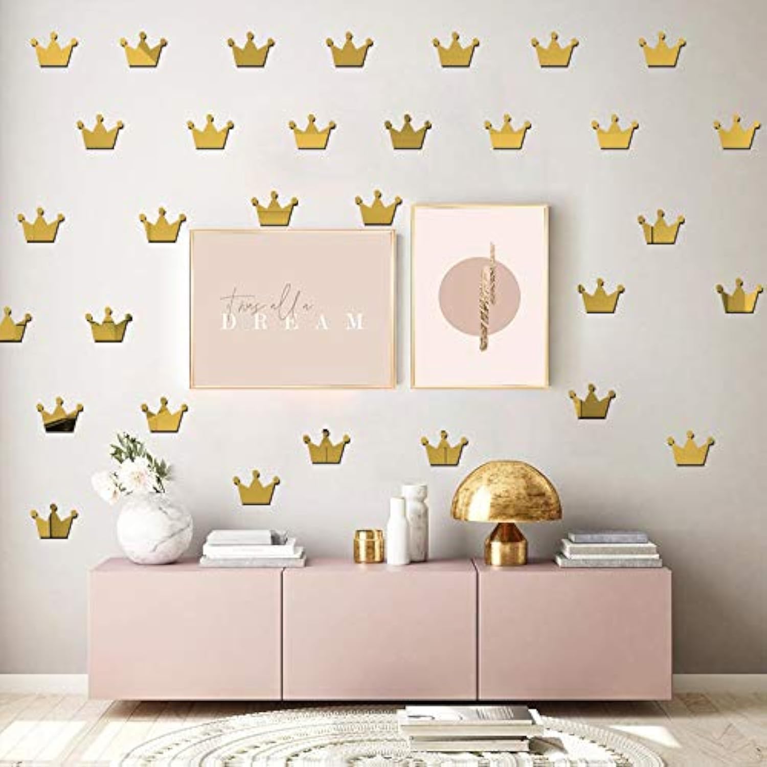 Crown Mirror Stickers