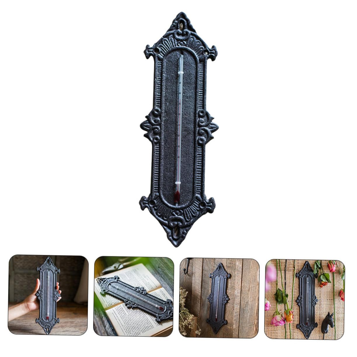 VICASKY Industrial Greenhouse Thermometer Gauge Multifunctional Wall Mounted Temperature Instrument for Indoor and Outdoor Use Durable Analog Hygrometer with Wide Scale and Reading Classic