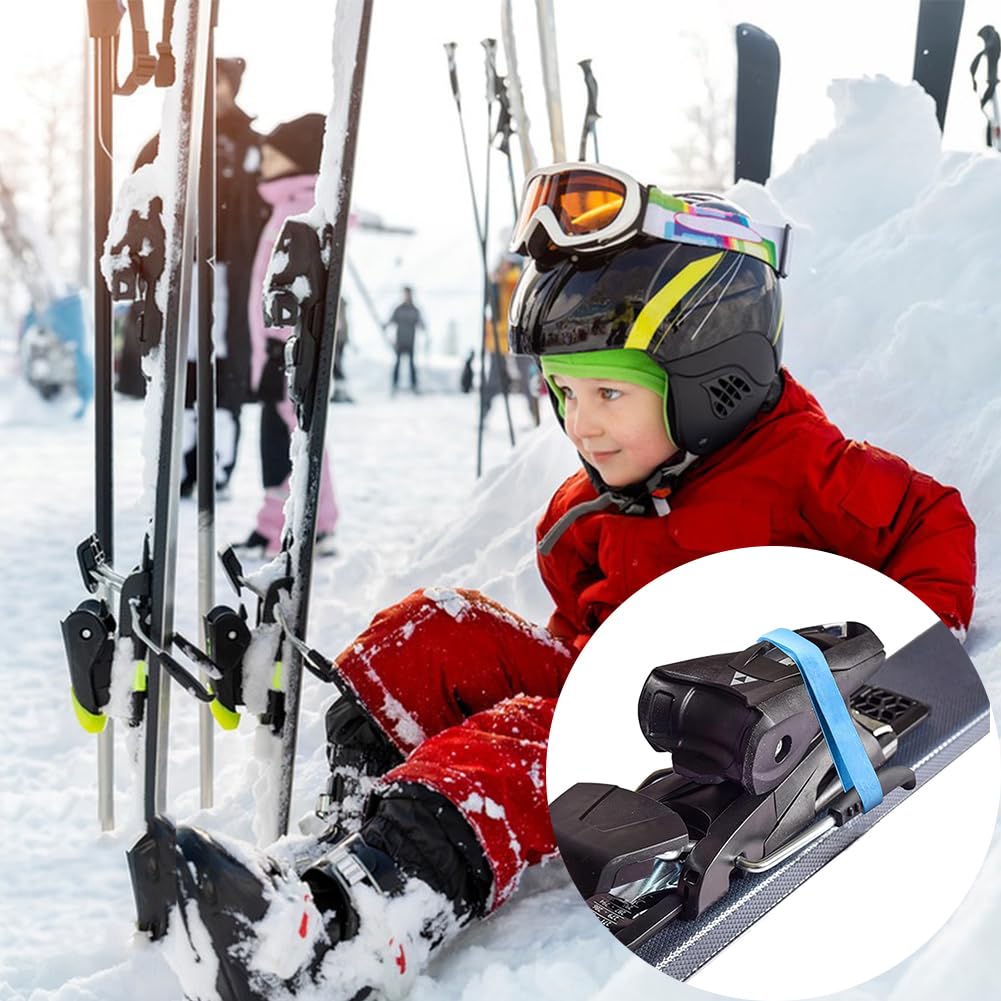 30 PCs Retenedores de Freno de Esquí, Correas de Freno de Esquí, Bandas Elásticas de Goma para Snowboard, Bandas de Retención de Frenos para Snowboard Accesorios para Deportes Invierno al Aire Libre