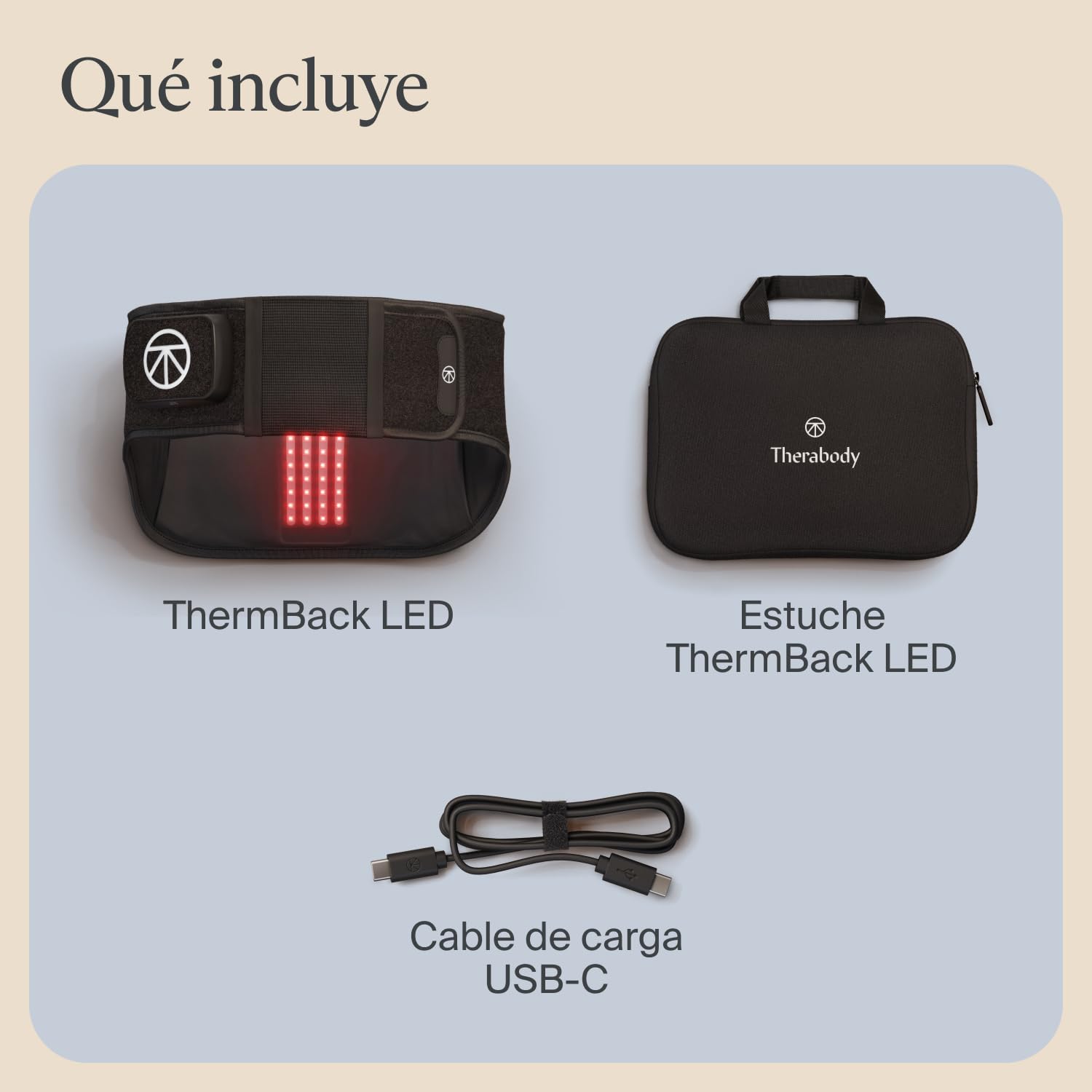 ThermBack LED by Therabody - Envoltura de espalda 4 en 1 con terapias de calor, infrarrojos lejanos, vibración y luz LED para aliviar el dolor de espalda baja de acción rápida