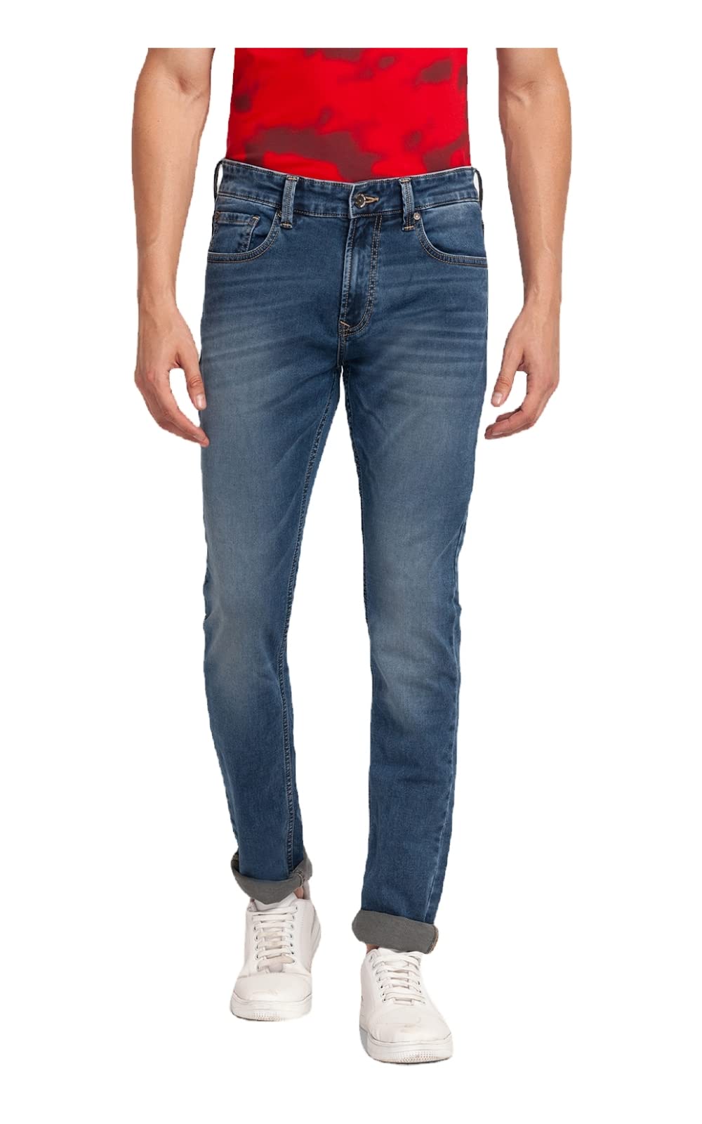 spykar Men's Mid Rise Regular Fit Cotton Jeans (RO02BB07)-picture-30