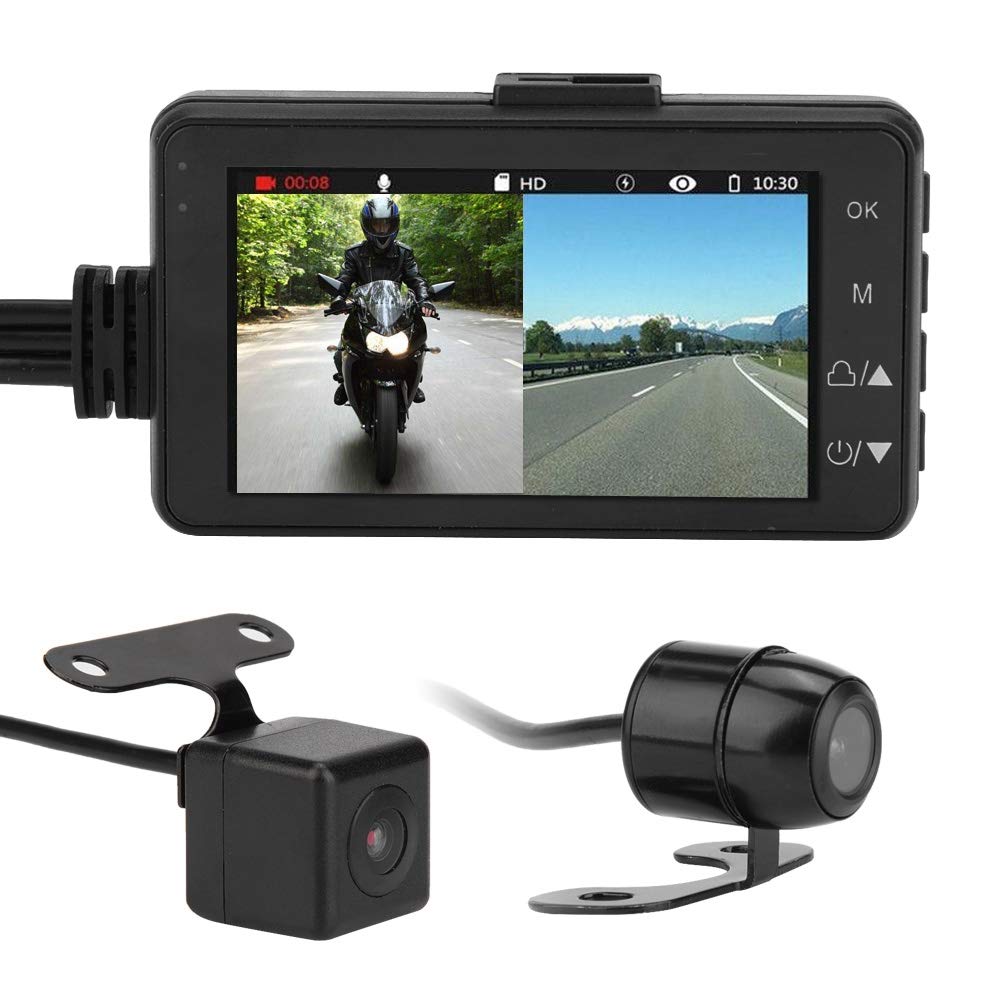 OBEST Volledig waterdichte 1080P motorfiets dashcam, 3