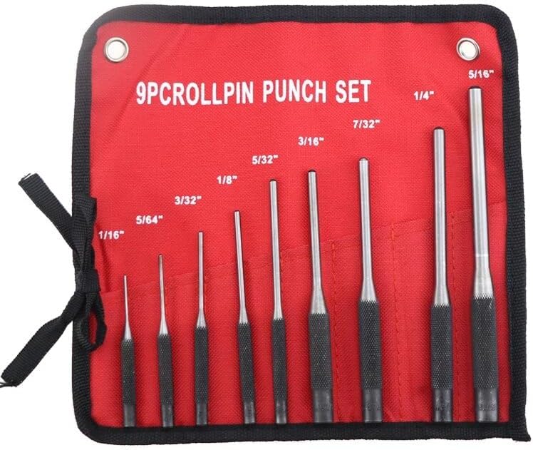 9-piece high-hardness center positioning cylindrical drill with punching tape