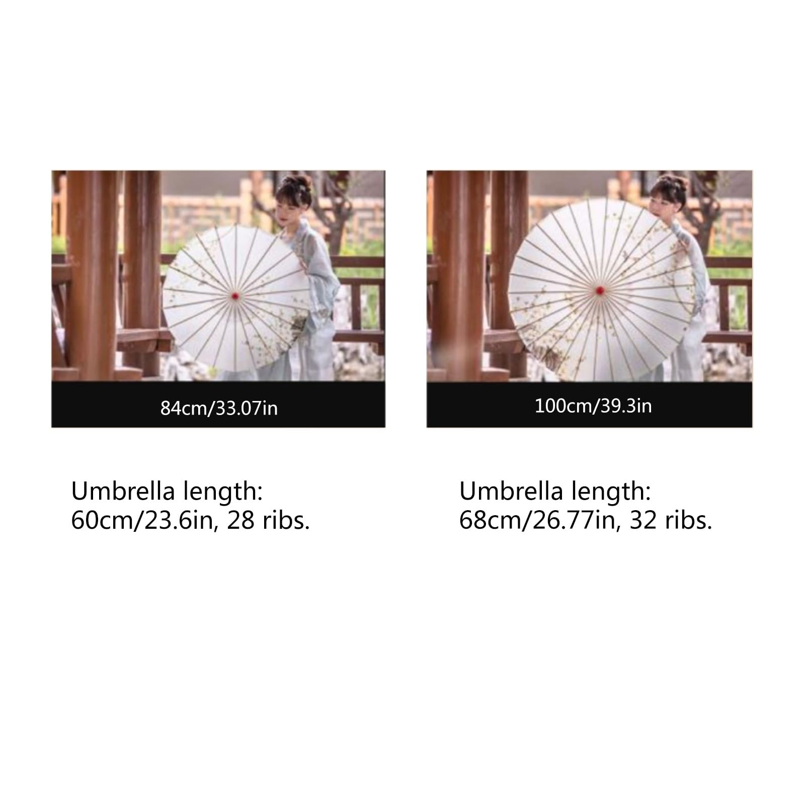 Ombrello di carta for spettacoli asiatici | Parasole in carta da 100 cm e accessorio for spettacoli: danza e fotografia